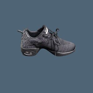 Slow Man Womens Black Athletic Sneakers Size 6.5 Lightweight Mesh Upper Comforta